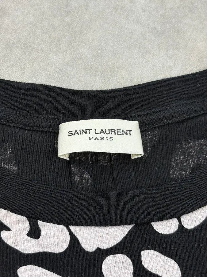 SS2016 Saint Laurent Black Leopard T-Shirt tVKsIPu 6
