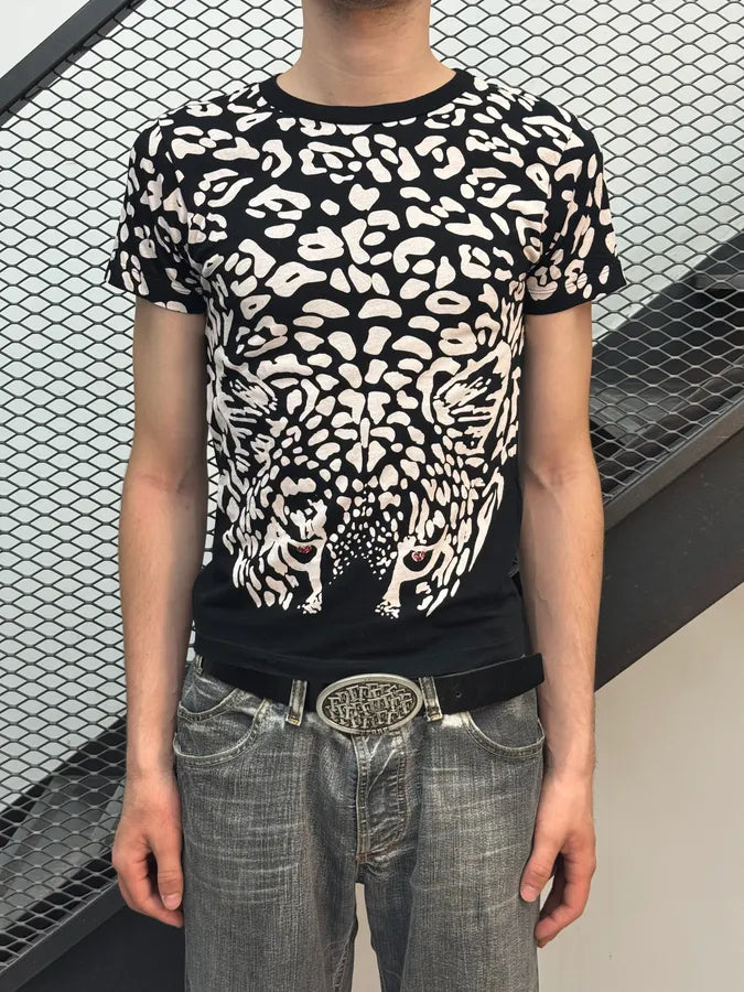 SS2016 Saint Laurent Black Leopard T-Shirt tVKsIPu 1