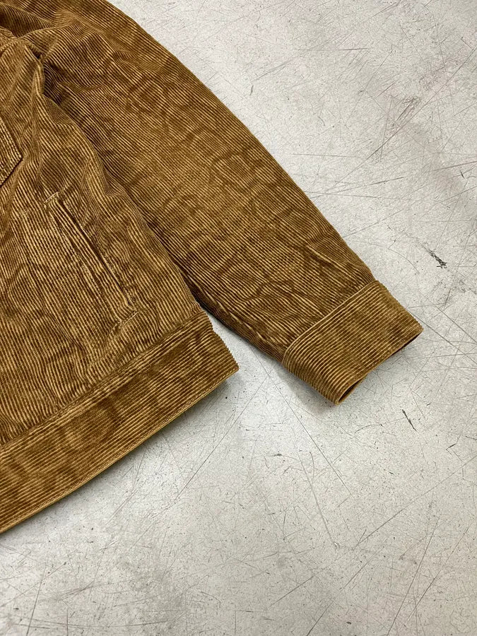 SS2016 Saint Laurent Leopard Corduroy Camel Trucker Jacket cMYYAmT 5