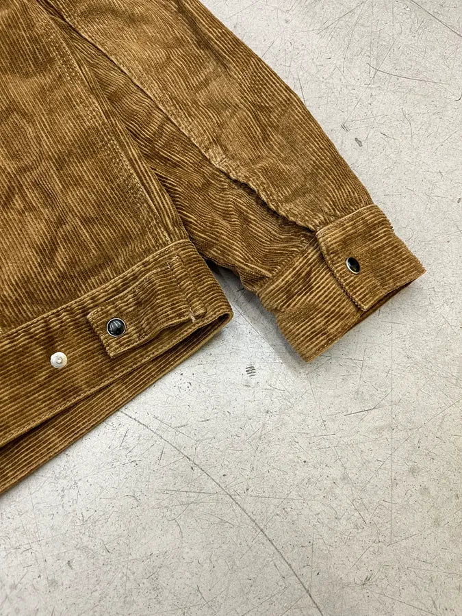 SS2016 Saint Laurent Leopard Corduroy Camel Trucker Jacket cMYYAmT 7