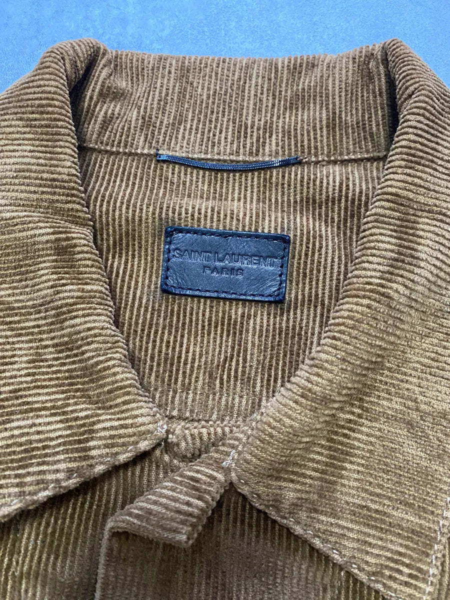 SS2016 Saint Laurent Snake Print Corduroy Jacket htwNqTC 3