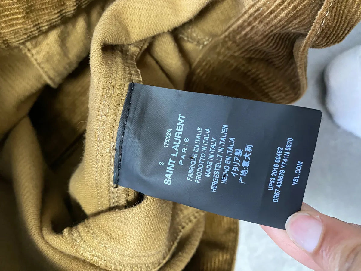 SS2016 Saint Laurent Snake Print Corduroy Jacket htwNqTC 5