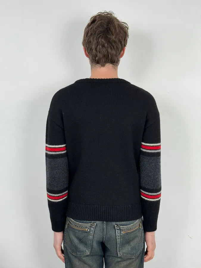 SS2016 Saint Laurent T-Rex Black Knitwear Sweater oETrocC 2