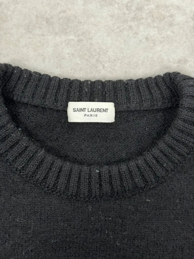 SS2016 Saint Laurent T-Rex Black Knitwear Sweater oETrocC 4
