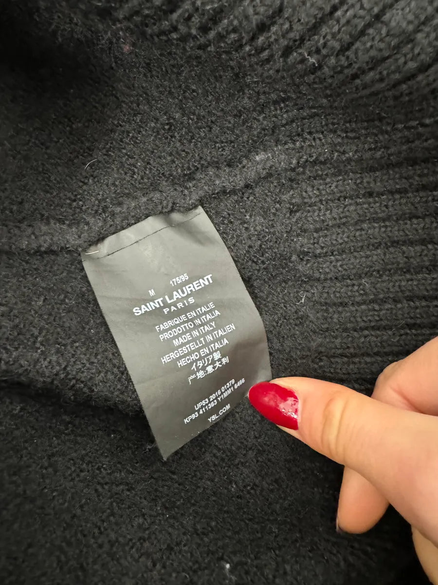 SS2016 Saint Laurent T-Rex Black Knitwear Sweater oETrocC 7