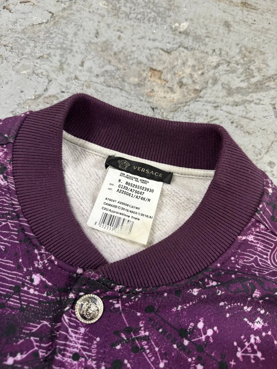 SS2016 Versace Galaxy Astrology Purple Bomber Jacket (M) zEskYqL 10