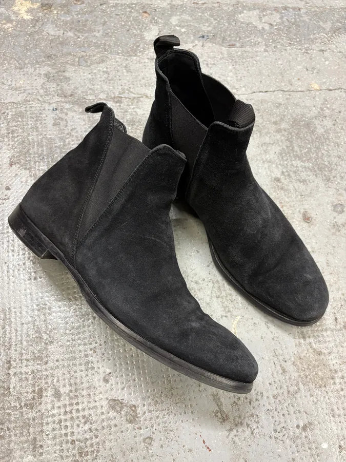SS2017 Acne Studios Black Suede Leather Ankle Boots (42eu/us8.5) KKijxxE 4