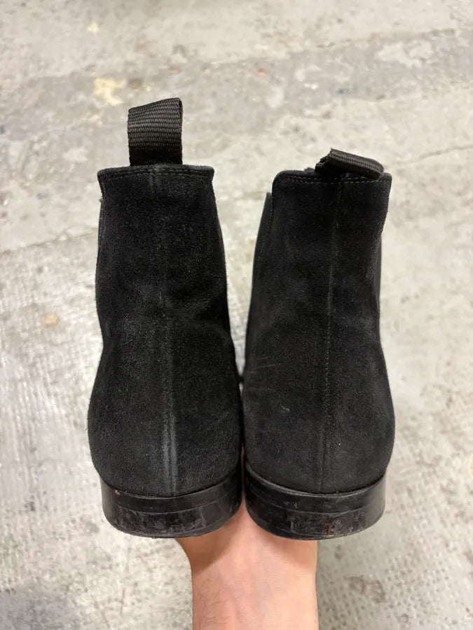 SS2017 Acne Studios Black Suede Leather Ankle Boots (42eu/us8.5) KKijxxE 6