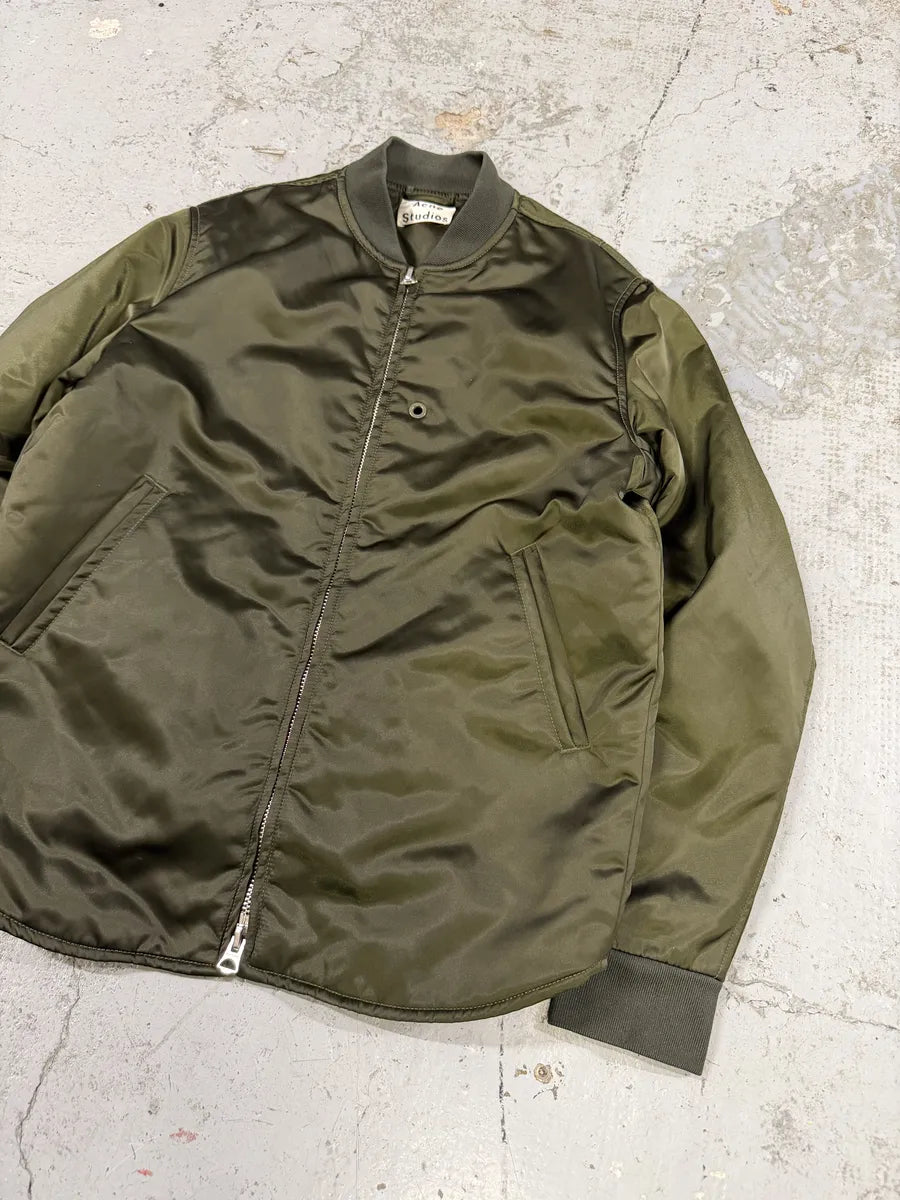 SS2017 Acne Studios Olive Green Nylon Bomber Jacket CfakTWp 10