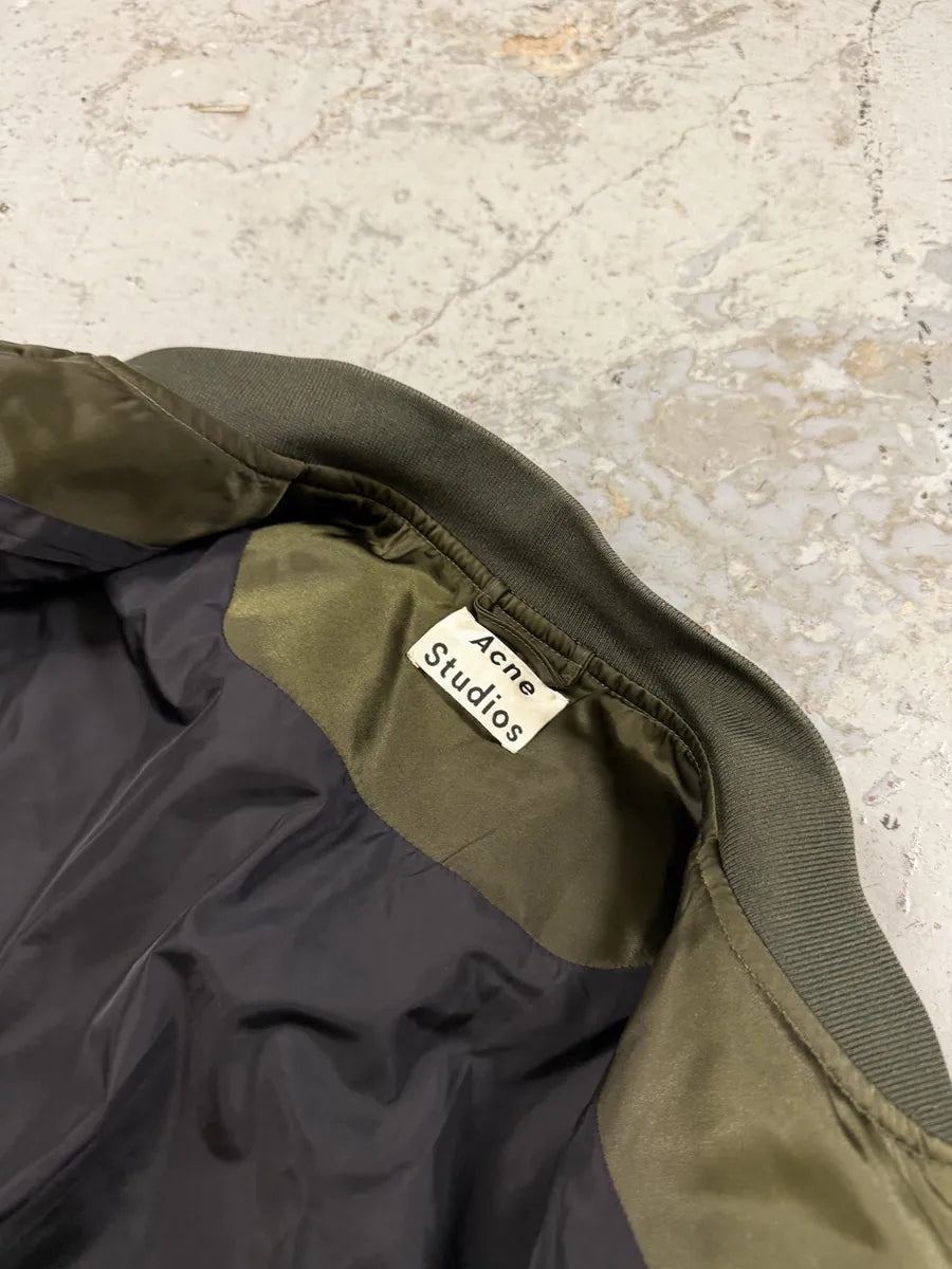 SS2017 Acne Studios Olive Green Nylon Bomber Jacket CfakTWp 11