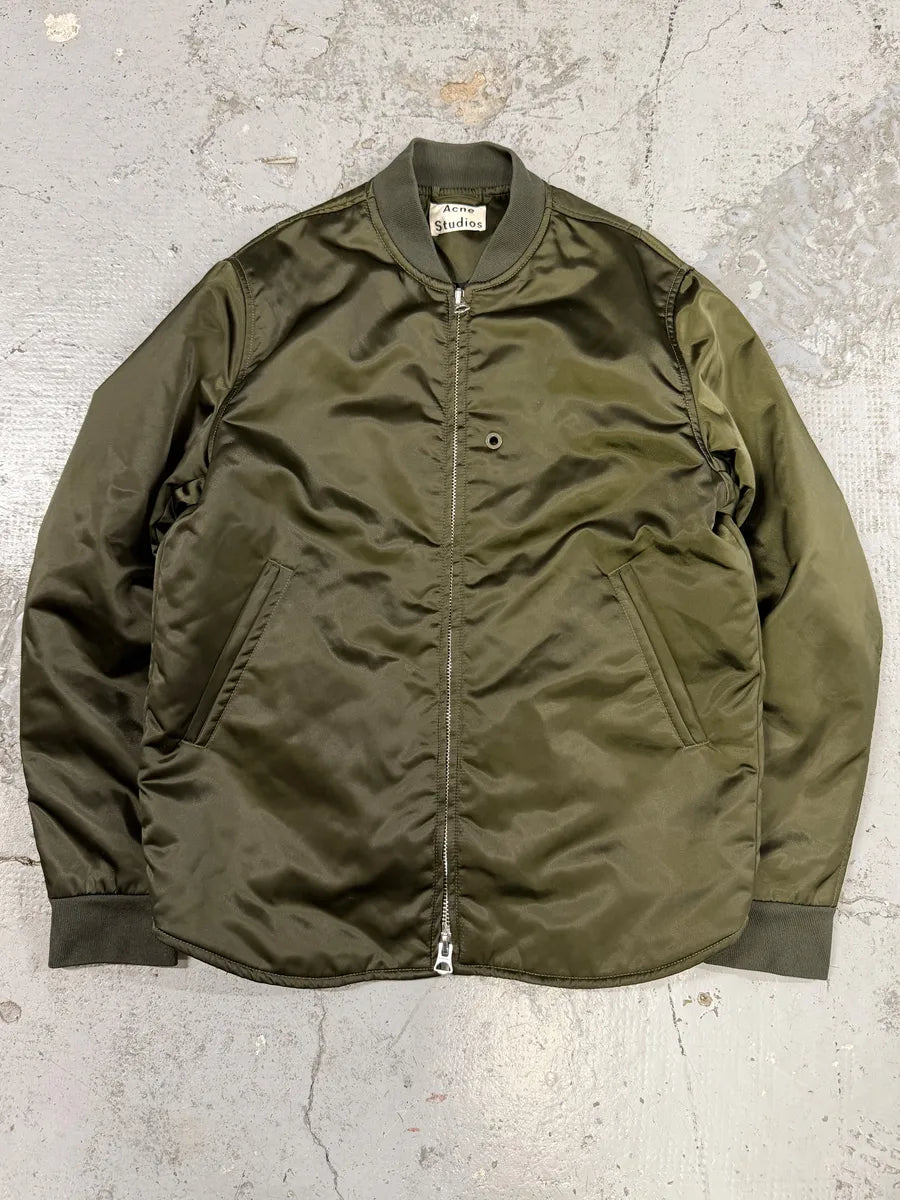 SS2017 Acne Studios Olive Green Nylon Bomber Jacket CfakTWp 4