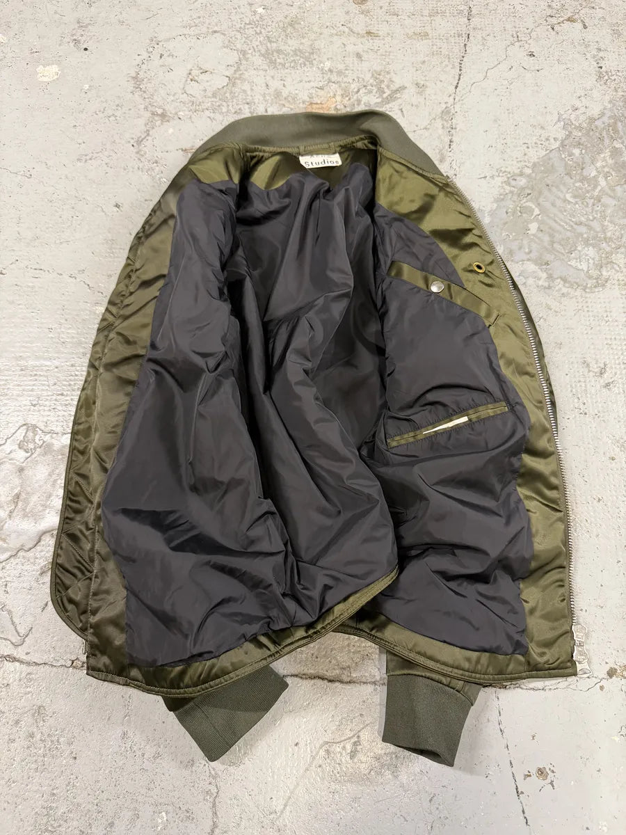 SS2017 Acne Studios Olive Green Nylon Bomber Jacket CfakTWp 5