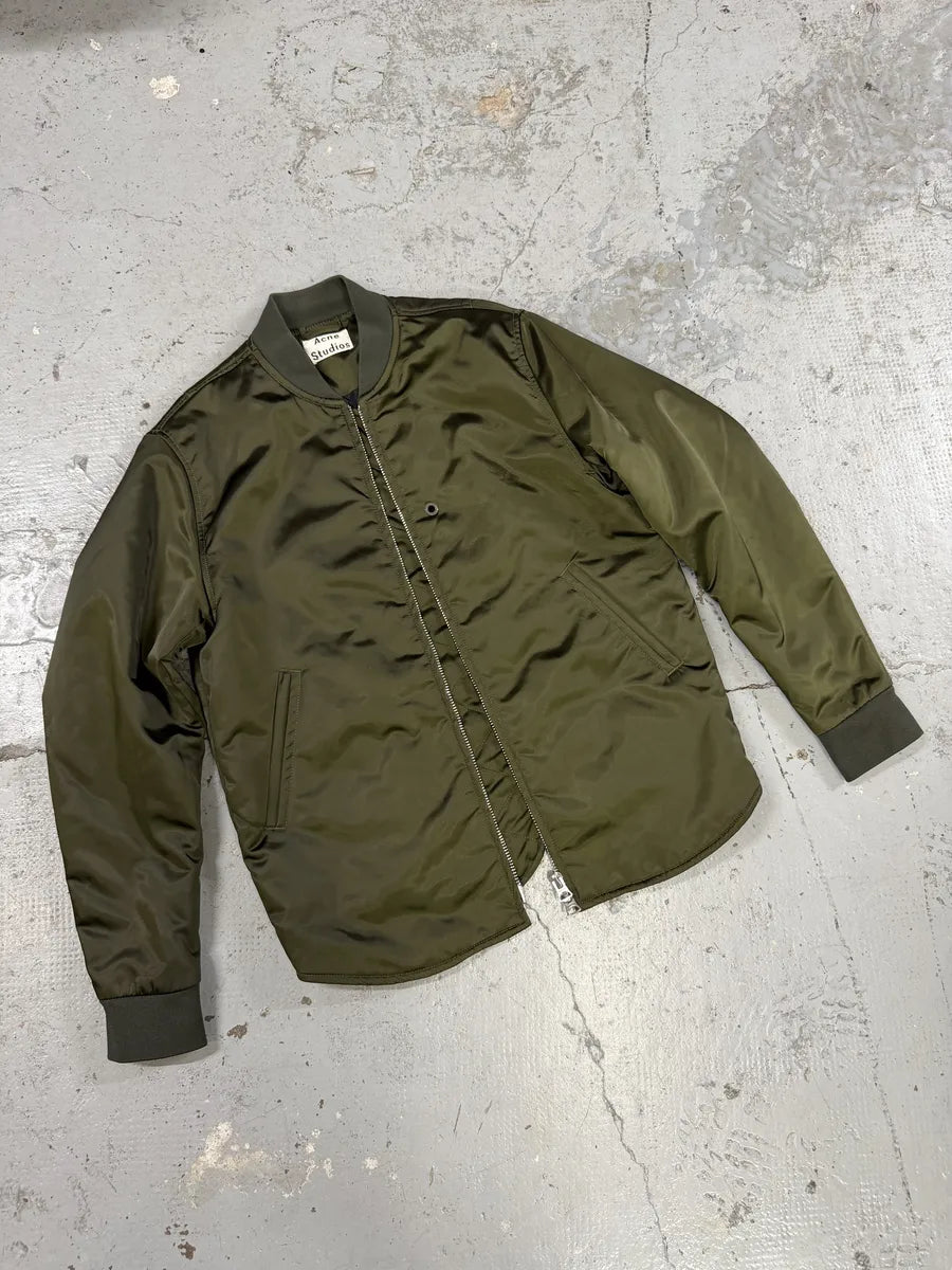 SS2017 Acne Studios Olive Green Nylon Bomber Jacket CfakTWp 7