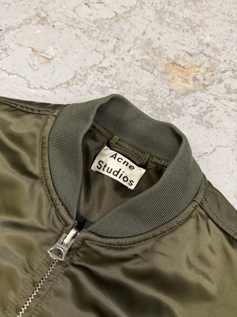 SS2017 Acne Studios Olive Green Nylon Bomber Jacket CfakTWp 8
