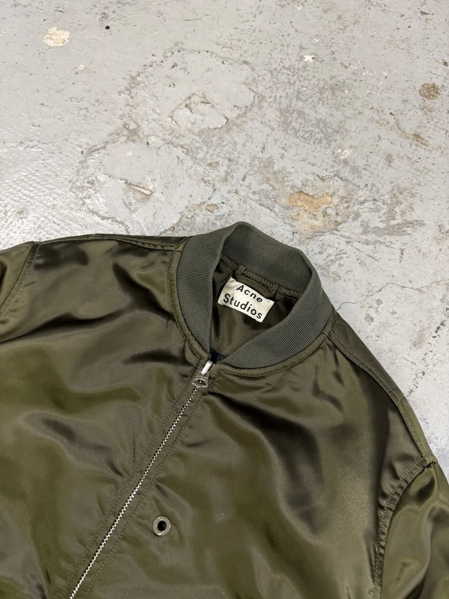 SS2017 Acne Studios Olive Green Nylon Bomber Jacket CfakTWp 9
