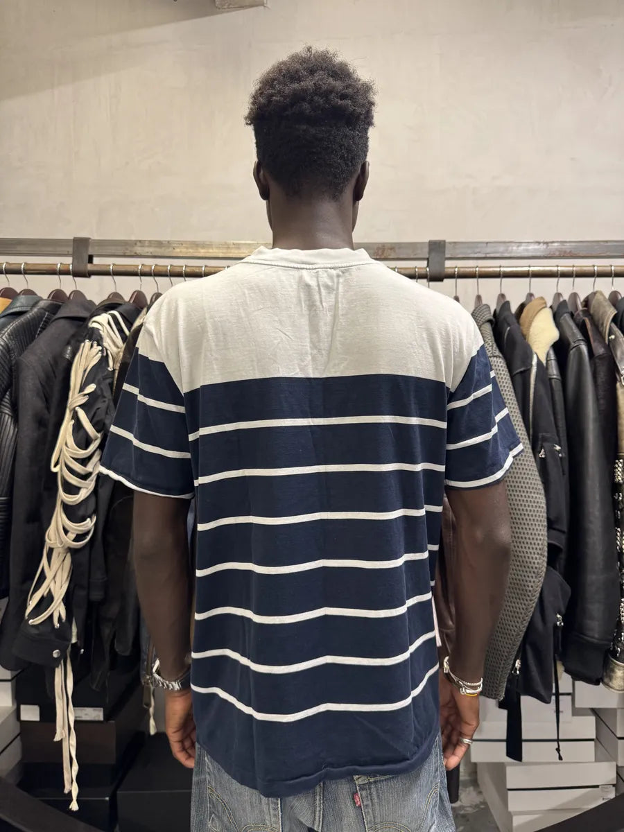 SS2017 Acne Studios White & Navy Lines Striped T-Shirt HnSAnGE 2