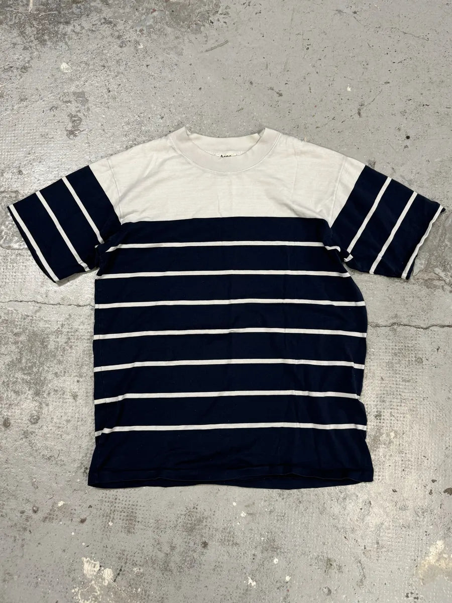 SS2017 Acne Studios White & Navy Lines Striped T-Shirt HnSAnGE 3