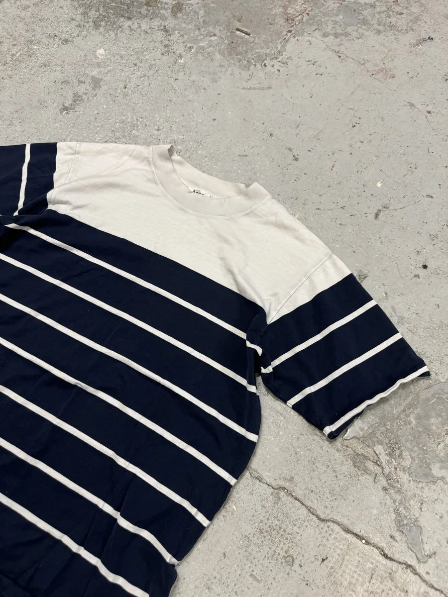 SS2017 Acne Studios White & Navy Lines Striped T-Shirt HnSAnGE 5