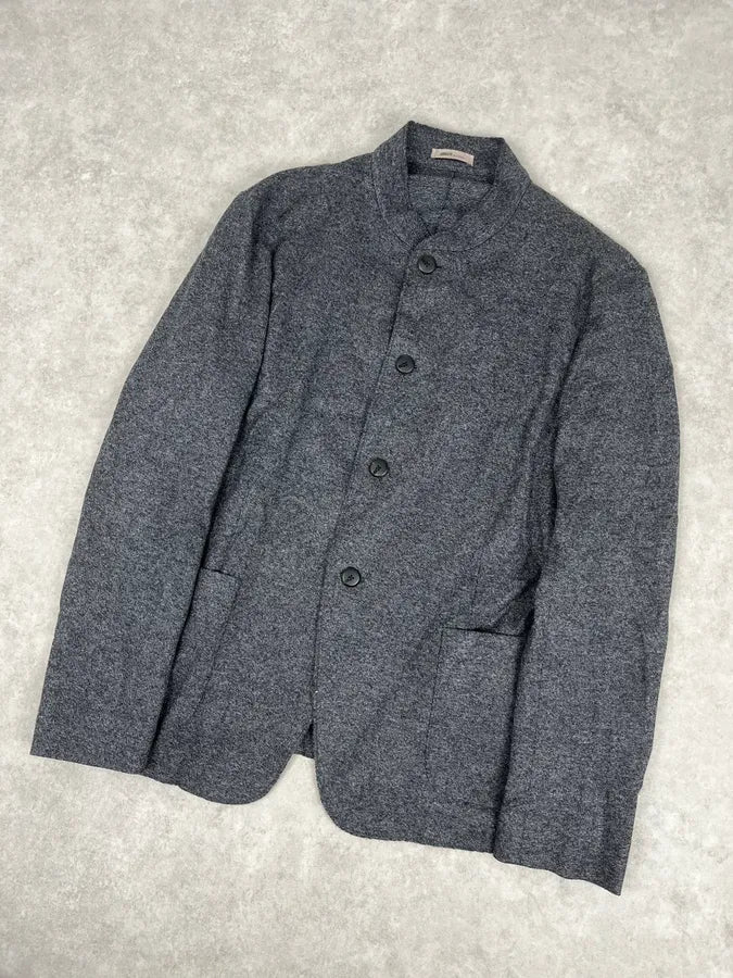 SS2017 Armani Collezioni Classy Grey Buttoned Jacket dQlQKOW 4