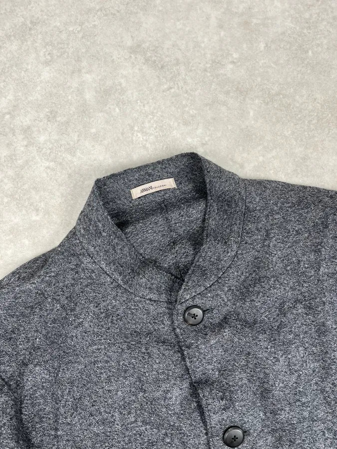 SS2017 Armani Collezioni Classy Grey Buttoned Jacket dQlQKOW 3