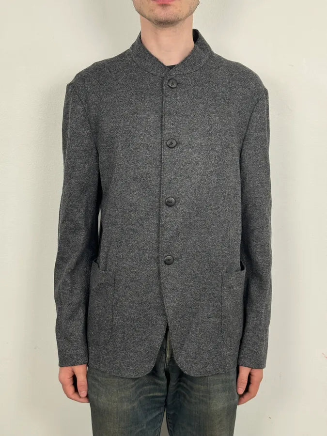 SS2017 Armani Collezioni Classy Grey Buttoned Jacket dQlQKOW 1