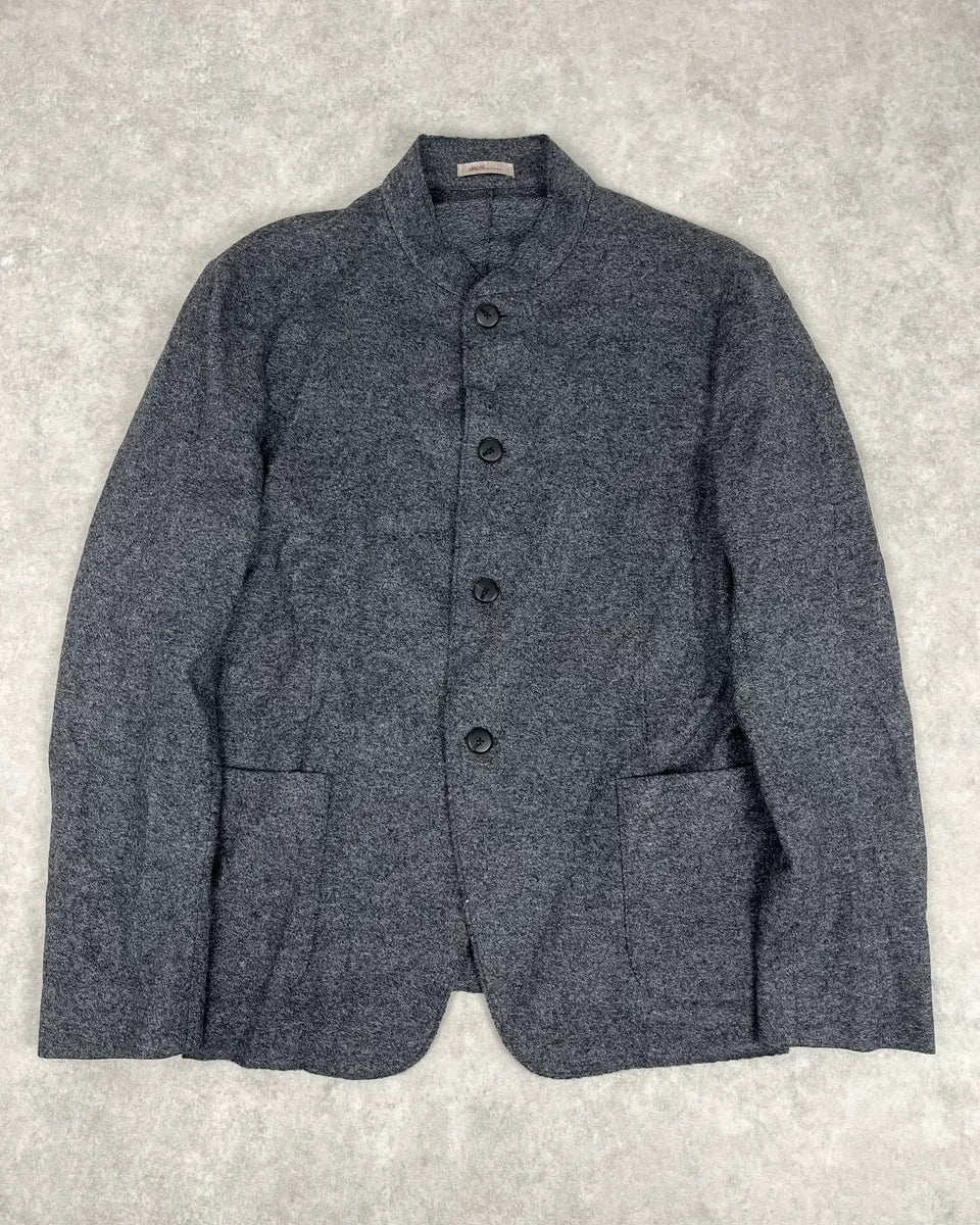 SS2017 Armani Collezioni Classy Grey Buttoned Jacket dQlQKOW 0