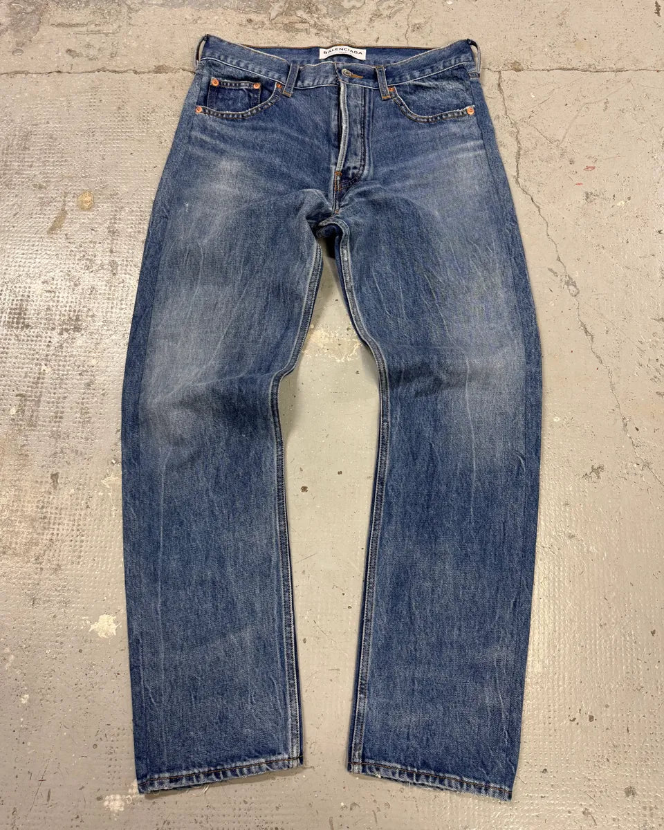 SS2017 Balenciaga Blue Denim Jeans IMjVcWM 0