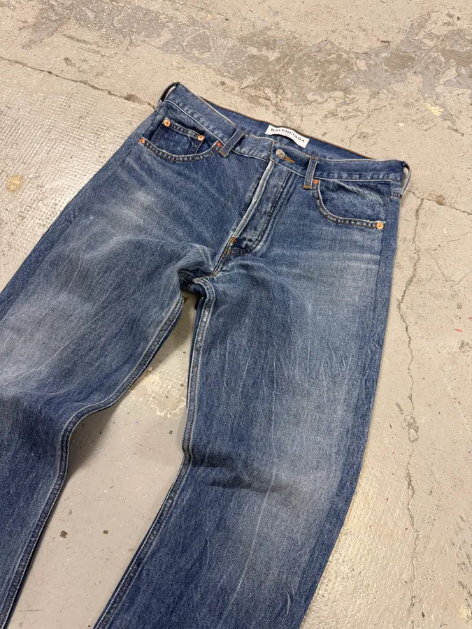 SS2017 Balenciaga Blue Denim Jeans IMjVcWM 4