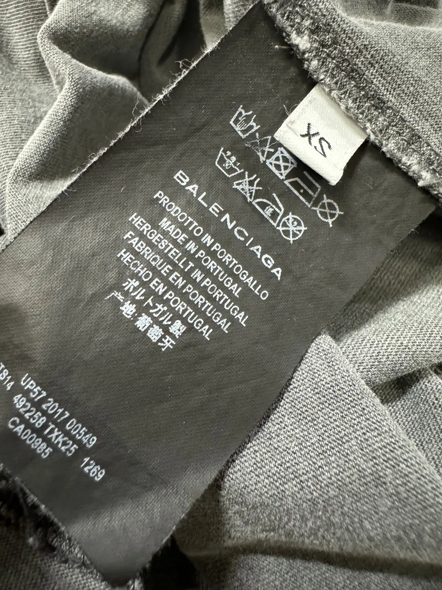 SS2017 Balenciaga Dark Grey Look Print T-Shirt xPYyFQc 6