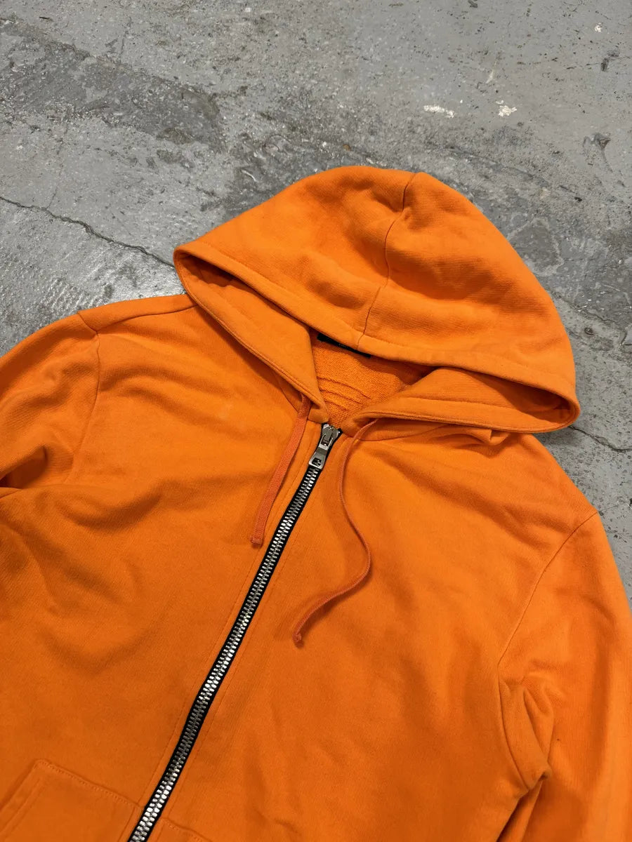 SS2017 Balmain Side Zips Orange Zip-up Hoodie hMzTRIT 11