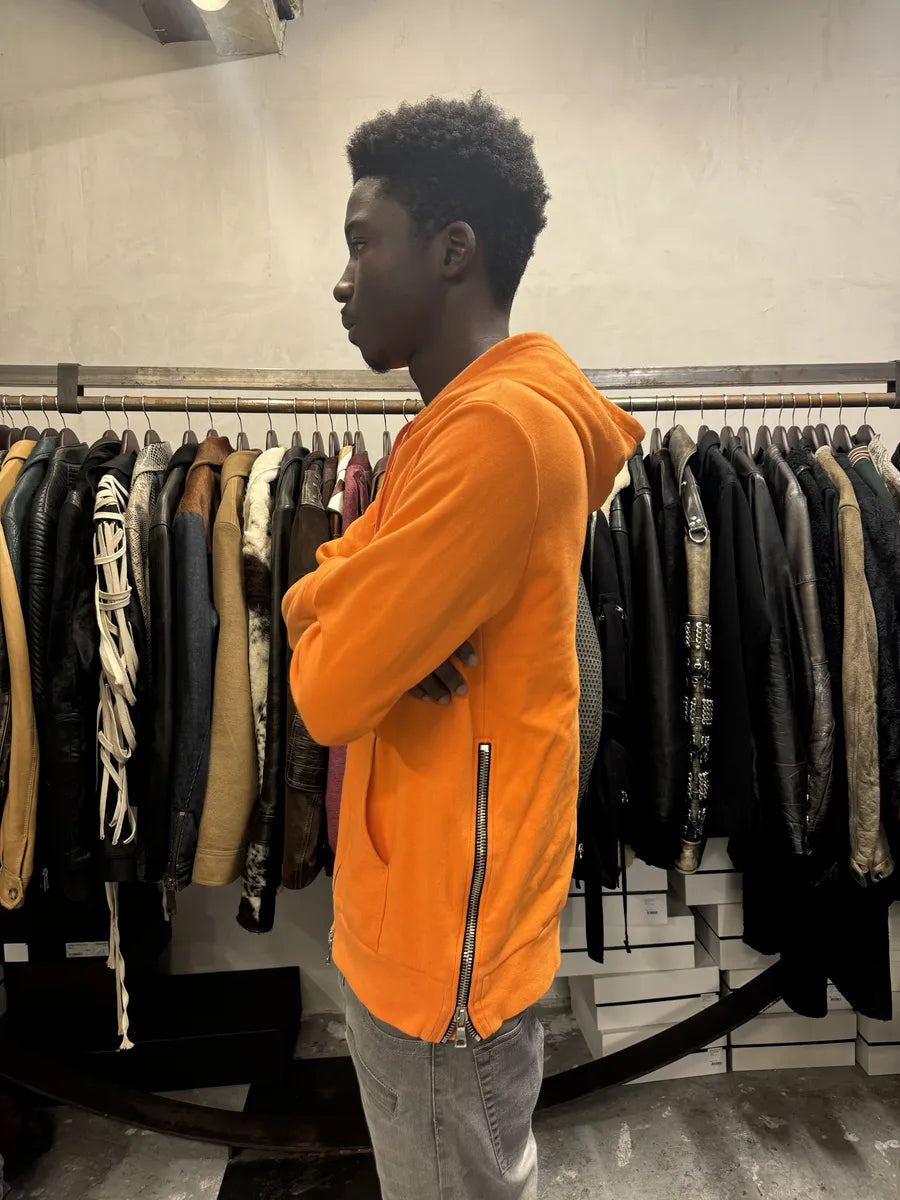 SS2017 Balmain Side Zips Orange Zip-up Hoodie hMzTRIT 3