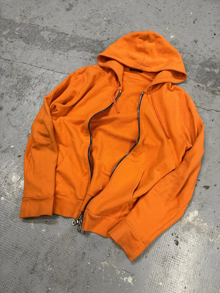 SS2017 Balmain Side Zips Orange Zip-up Hoodie hMzTRIT 9
