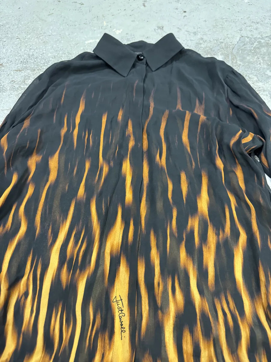 SS2017 Cavalli Fire Magma Black Shirt ZYruHIO 9