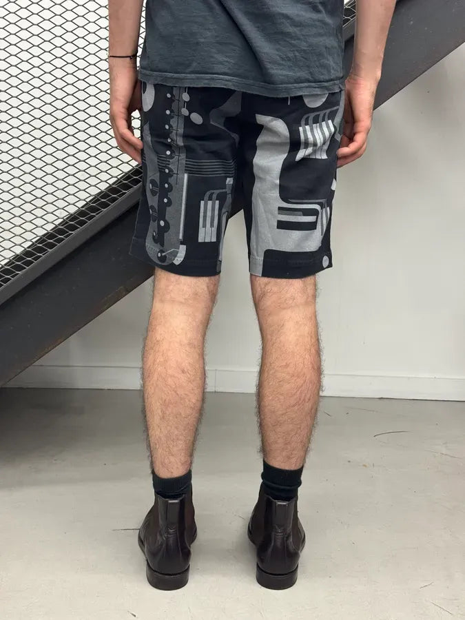SS2017 Dolce & Gabbana Black Cotton Musical Instrument Print Short sCwRSWL 2