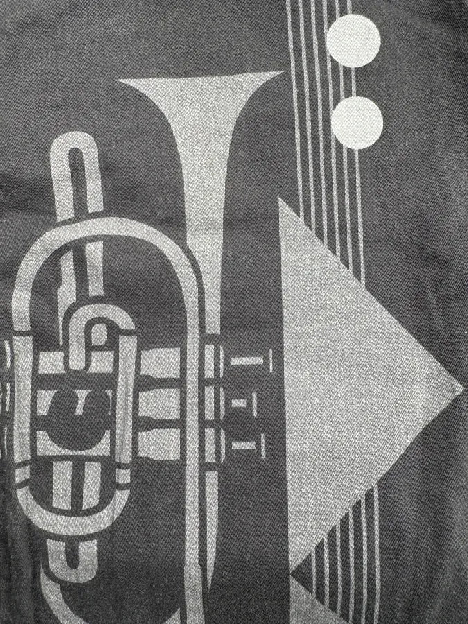 SS2017 Dolce & Gabbana Black Cotton Musical Instrument Print Short sCwRSWL 6