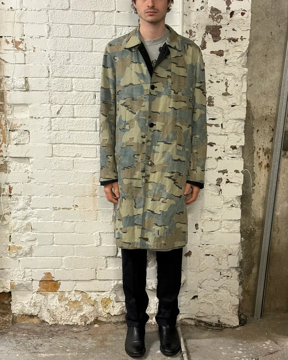 SS2017 Dries Van Noten Black & Camo Reversible Trench Coat  UdCmayR 2