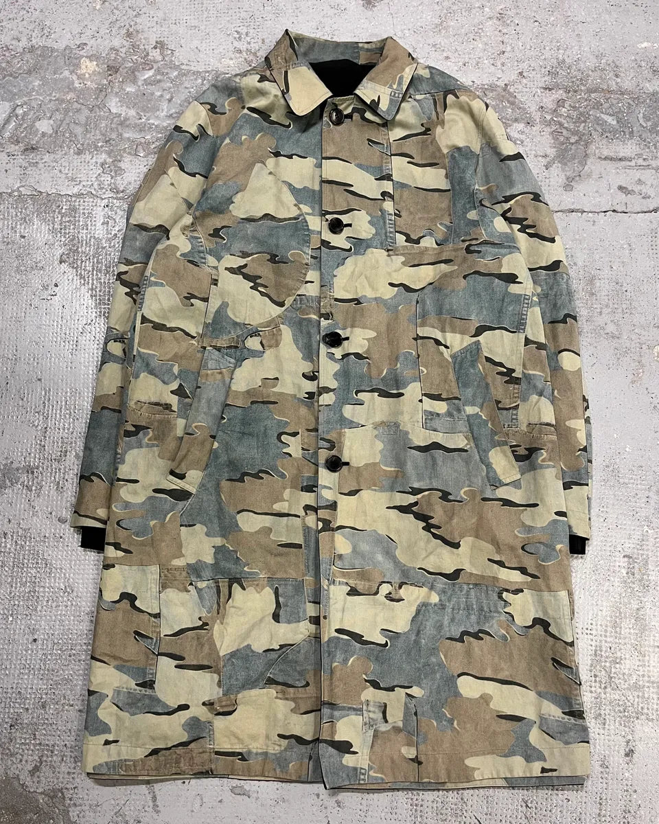 SS2017 Dries Van Noten Black & Camo Reversible Trench Coat  UdCmayR 6