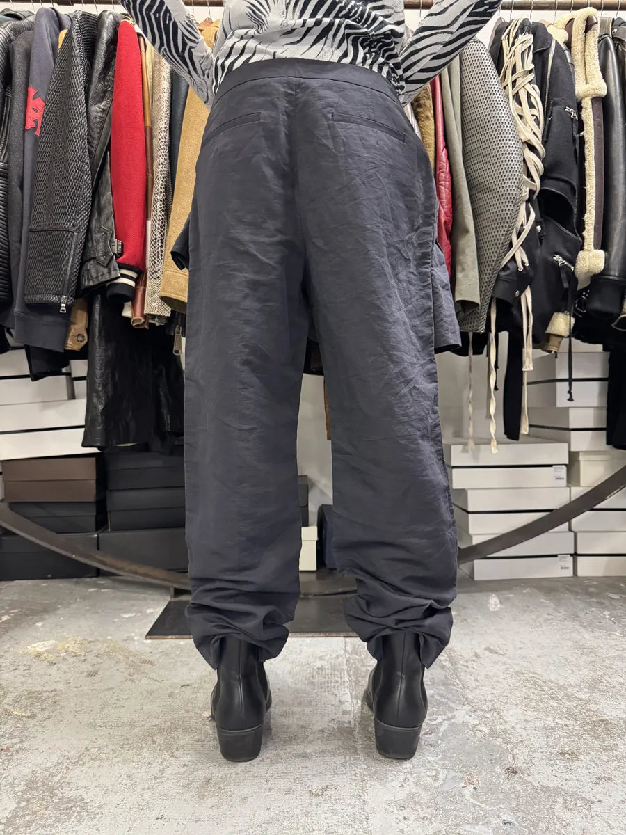 SS2017 Dries Van Noten Dark Navy Linen Skirt Trousers Pants rCLDlNd 2