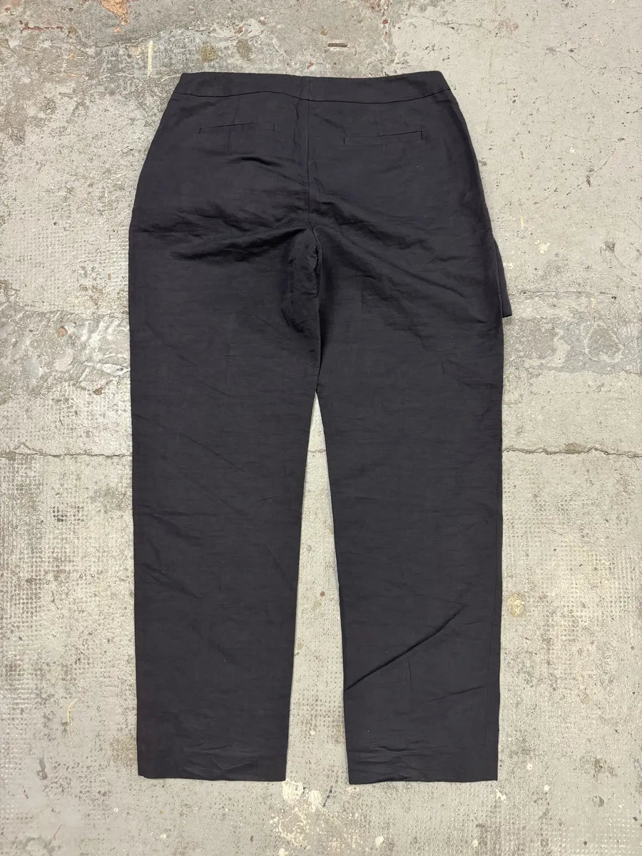 SS2017 Dries Van Noten Dark Navy Linen Skirt Trousers Pants rCLDlNd 4