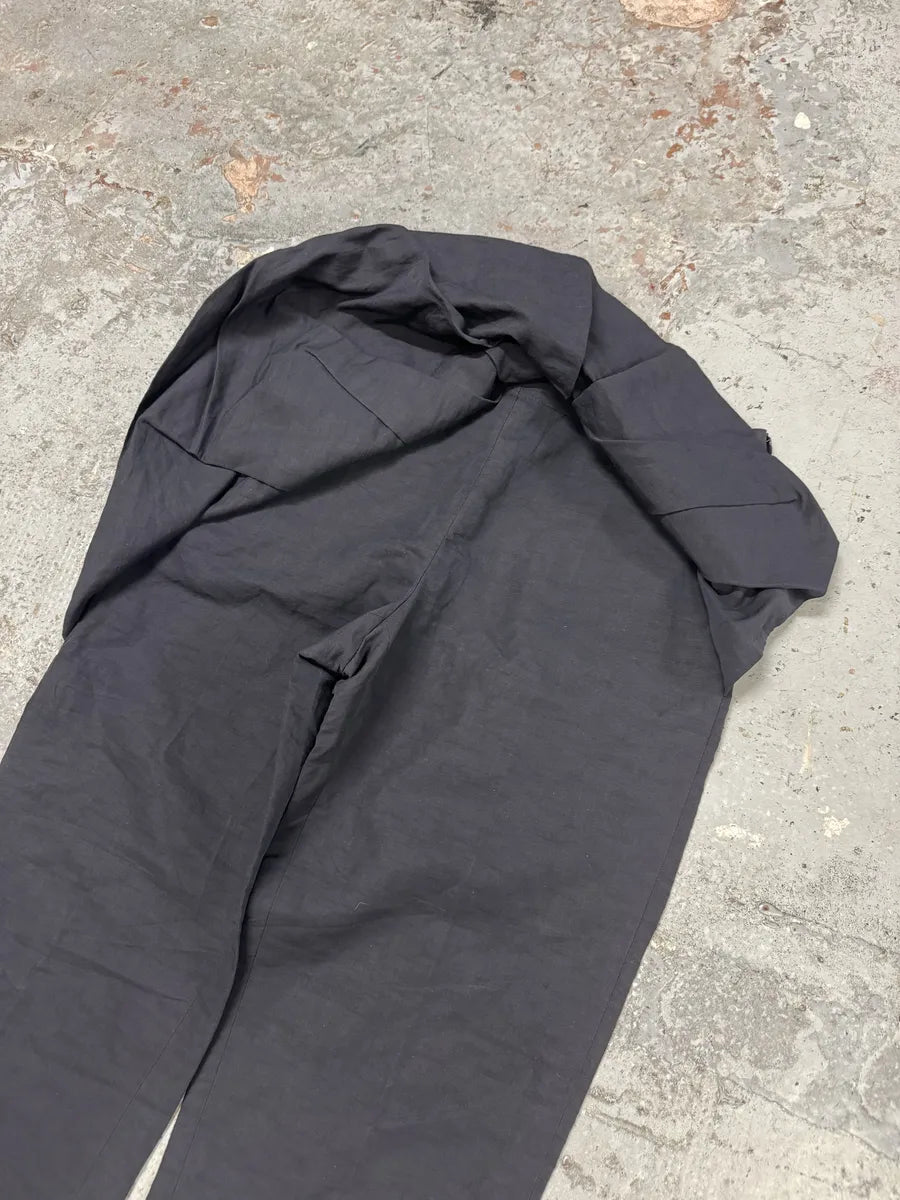 SS2017 Dries Van Noten Dark Navy Linen Skirt Trousers Pants rCLDlNd 8