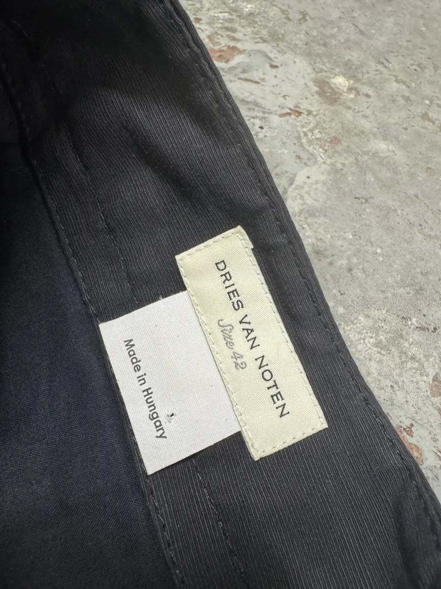 SS2017 Dries Van Noten Dark Navy Linen Skirt Trousers Pants rCLDlNd 9