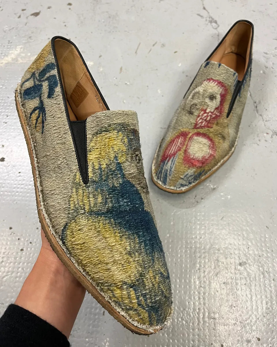 SS2017 Dries van Noten Multicolor Parrots Slip-On Shoes BoYmElO 0