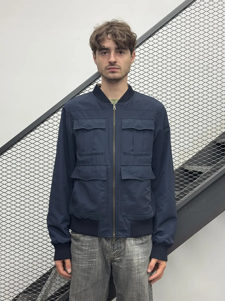 SS2017 Dries Van Noten Navy Tapisserie Reversible Bomber Jacket FgejhMc 4