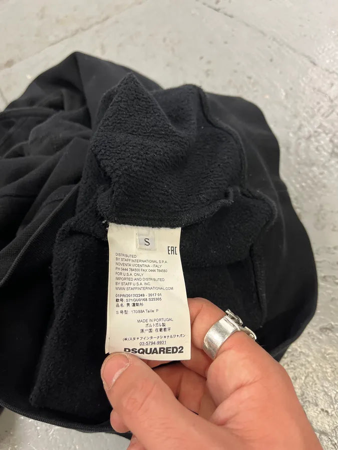 SS2017 Dsquared2 Black Magazine Papers Hoodie HGUlmlp 6