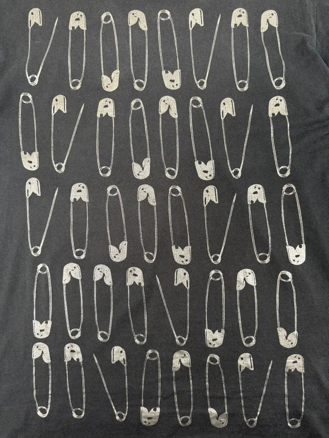 SS2017 Dsquared2 Black Safety Pin Print T-Shirt NCBRxZe 6