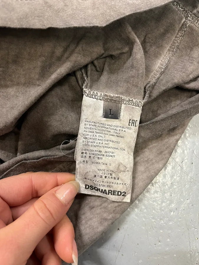 SS2017 Dsquared2 Grey & Orange Cactus Sunset T-Shirt iRKuKtG 6