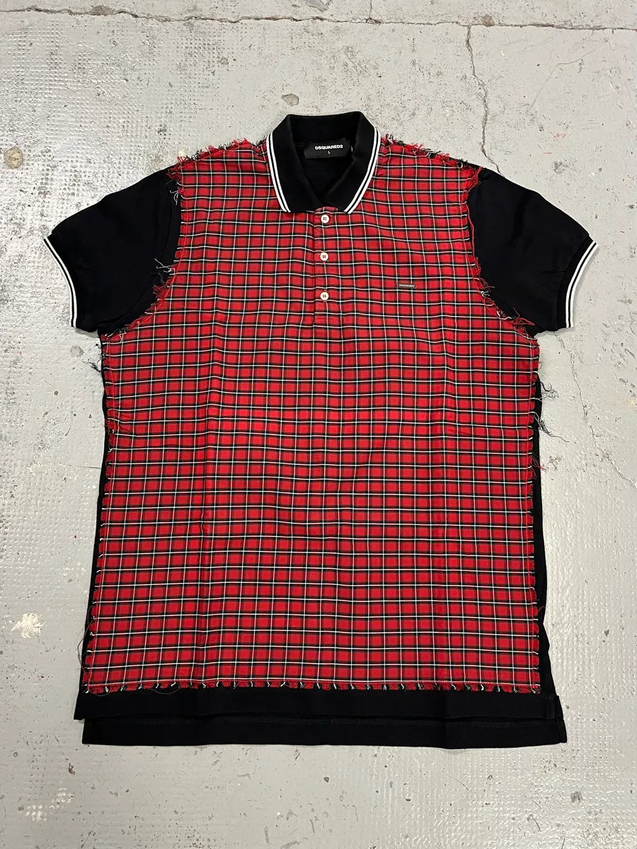 SS2017 Dsquared2 Red Tartan Polo GtPsaOs 0