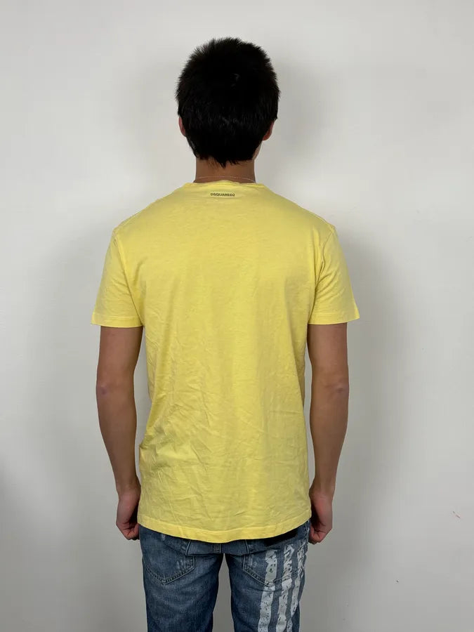 SS2017 DSquared2 Yellow Pinstriped T-Shirt hMLwnLS 2