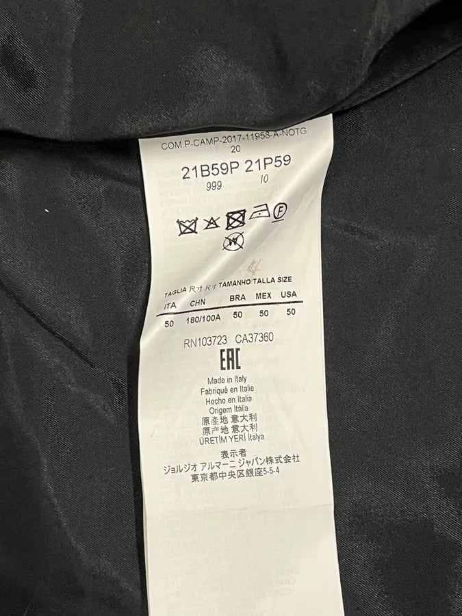 SS2017 Emporio Armani Biker Padded Black Leather Jacket ZdBoMRK 11