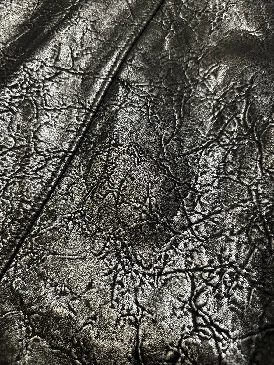 SS2017 Emporio Armani Dark Grey Metalic Lamb Leather Jacket mLXQCMt 9